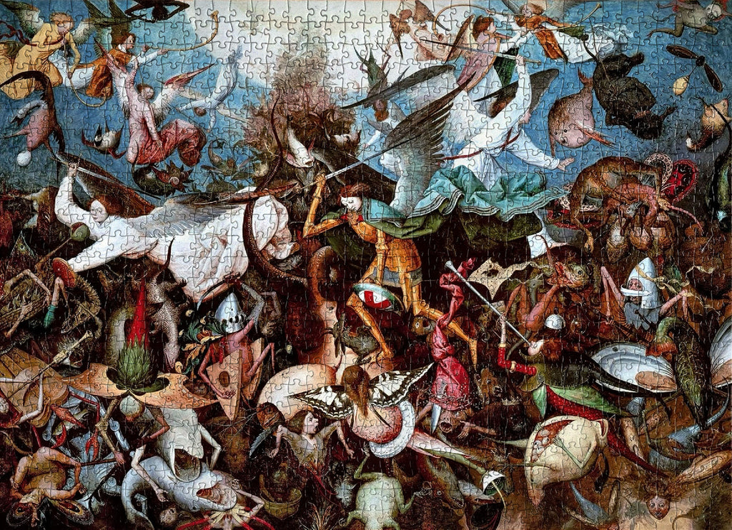 Clementoni 1000-piece Pieter Bruegel The Fall of the Rebel Angels jigsaw puzzle – fine art puzzle for adults, premium quality, made in Italy.